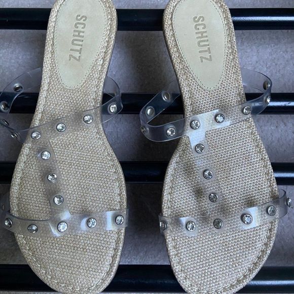 SCHUTZ Women Crystal Embellished Slide Sandals - NEW NWOB - Picture 2 of 8
